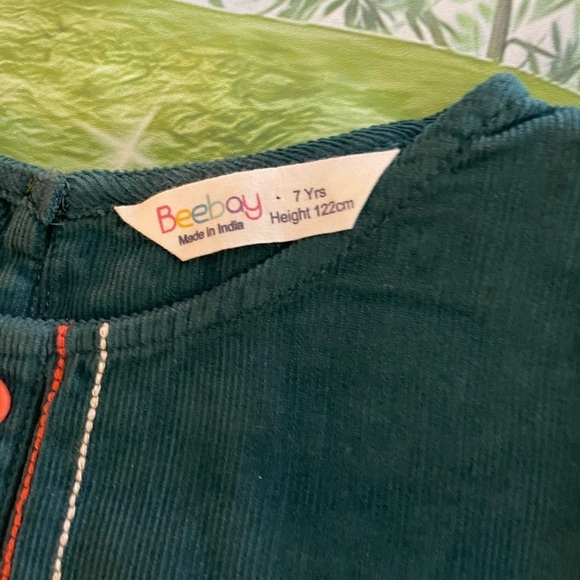 Beebay Green Woodland Creatures Corduroy A-Line Dress - Girls, Size 7Y, NWOT - Picture 8 of 12